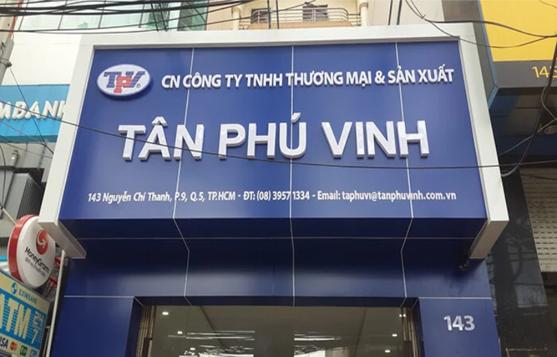 bảng hiệu  công ty Alu tân phú vinh bảng hiệu công ty Alu tân phú vinh