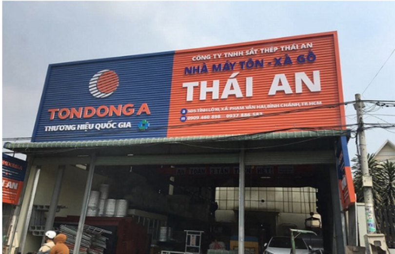 Biển hiệu làm bằng tôn Biển hiệu làm bằng tôn