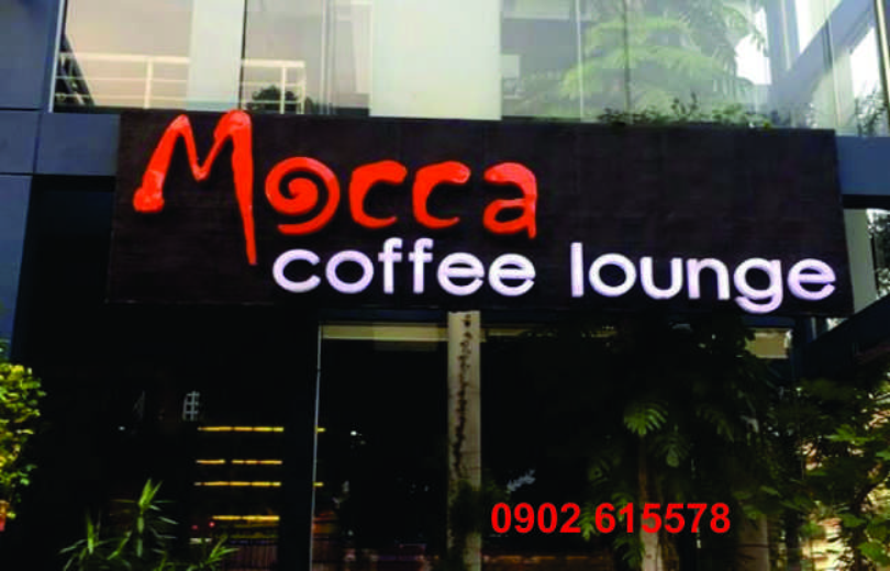 Bảng  hiệu cafe dùng chữ nổi mica  Bảng  hiệu cafe dùng chữ nổi mica