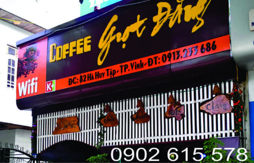 Bảng  hiệu cafe giọt đắng Bảng  hiệu cafe giọt đắng