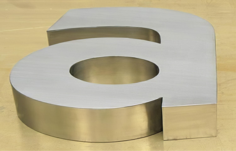 gia công bộ chữ inox trắng xước