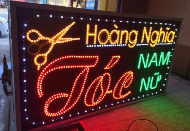 Bảng hiệu LED tiệm cắt tóc Bảng hiệu LED tiệm cắt tóc